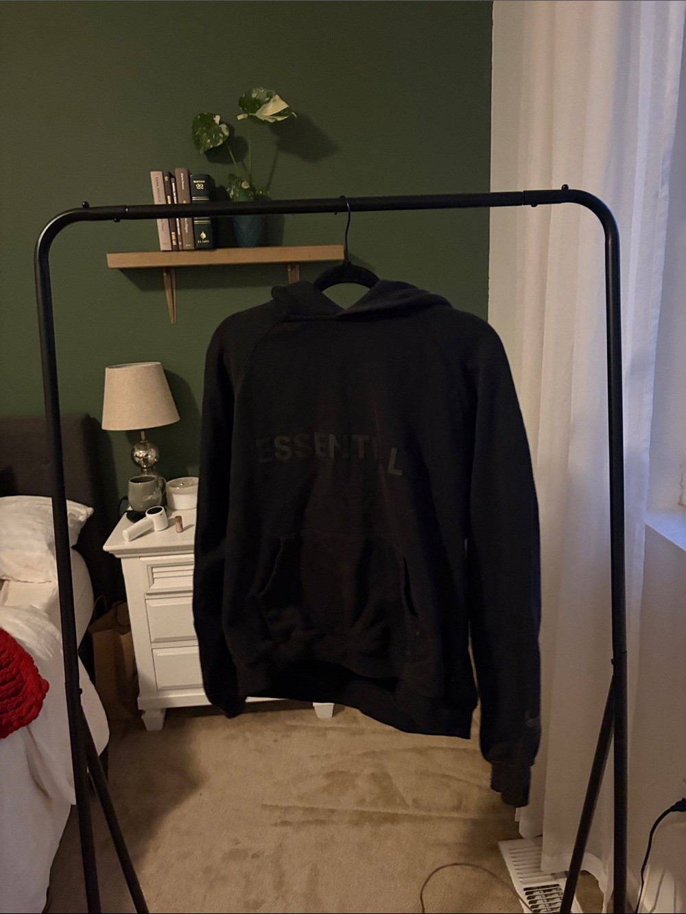 Essentials Black Crewneck Hoodie Sweatshirt
